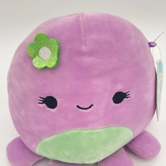 NWT 🥀 8" Violet the Purple & Green Octopus Squishmallow - Picture 5 of 5